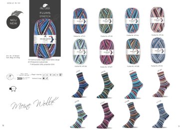 Preview: Pro Lana Flums Stretch Sockenwolle 4fach alle Farben von Golden Socks